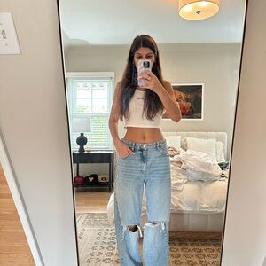 Zara Light Blue Distressed Jeans